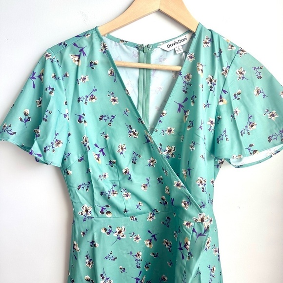 Davi & Dani Blue Mini Dress - Picture 4 of 4